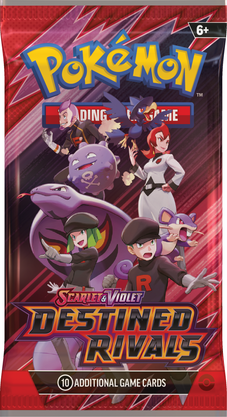 Factory-sealed Destined Rivals Pokémon TCG booster pack