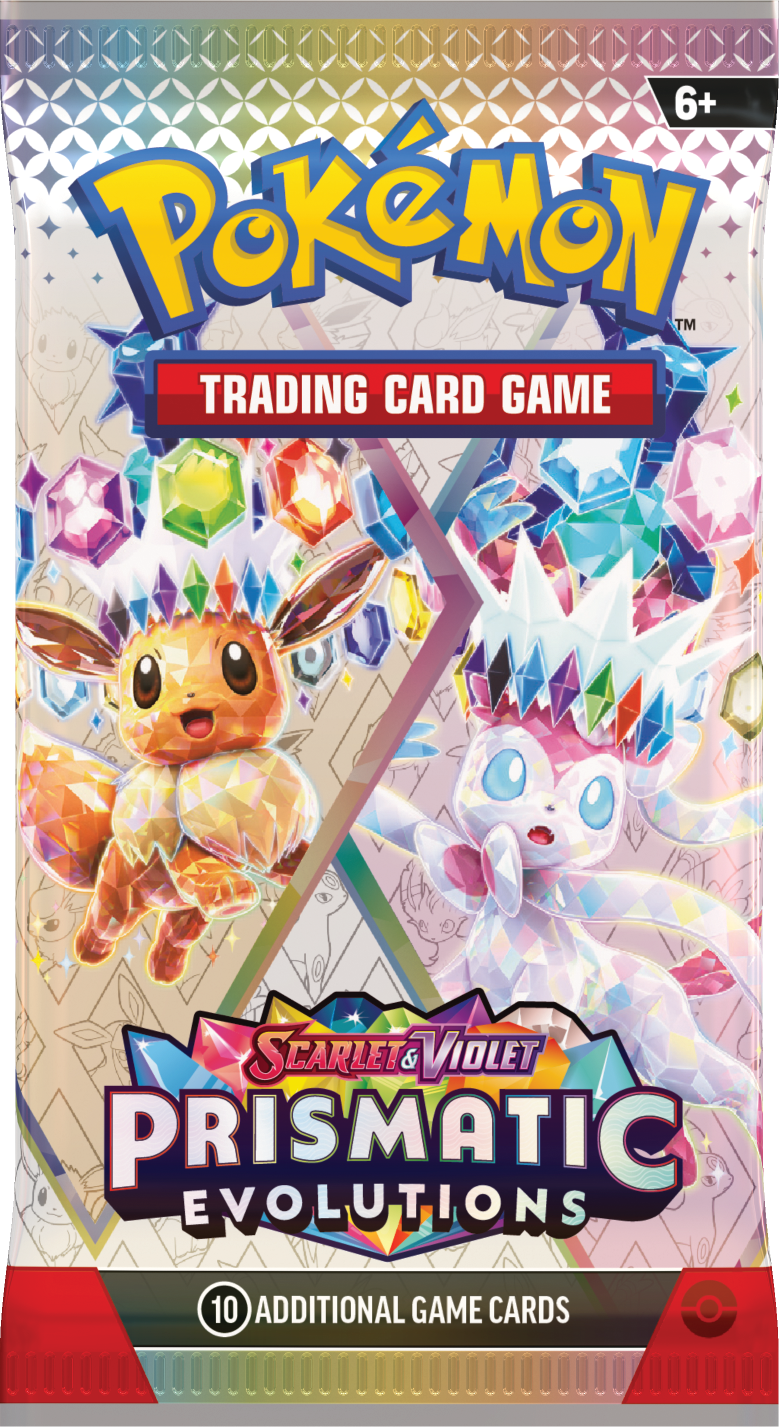 Factory-sealed Prismatic Evolutions Pokémon TCG booster pack